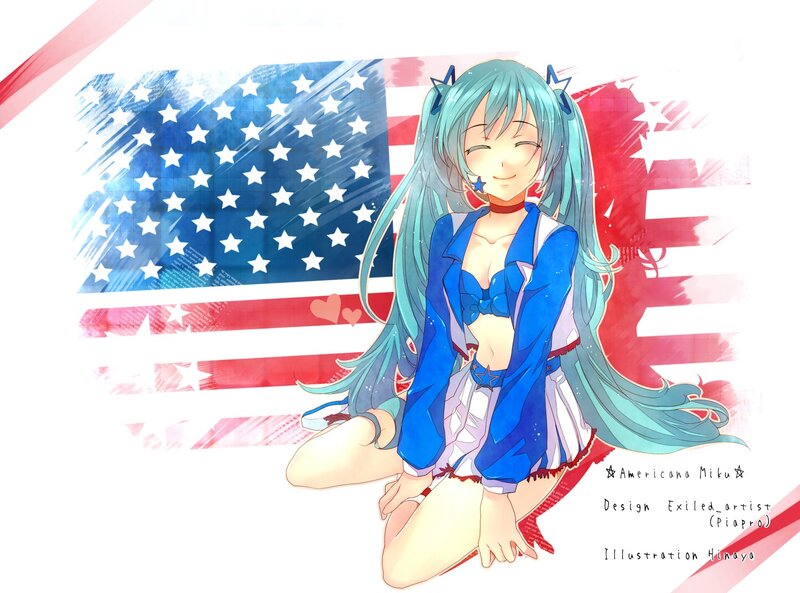 American Miku illustration