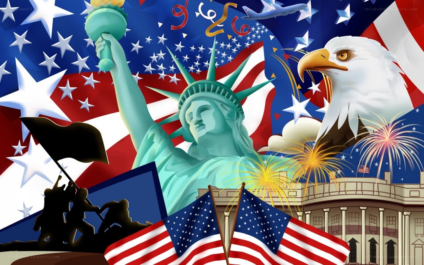 American patriotic collage