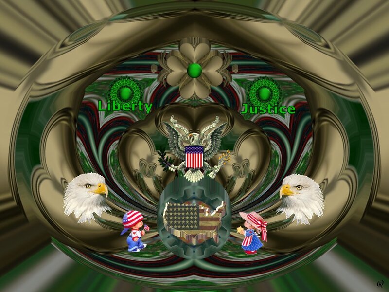American patriotic fractal art