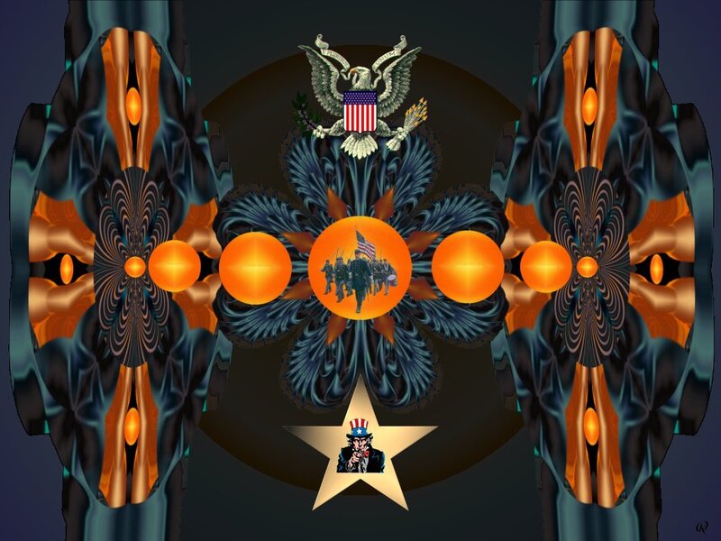 American patriotic fractal art