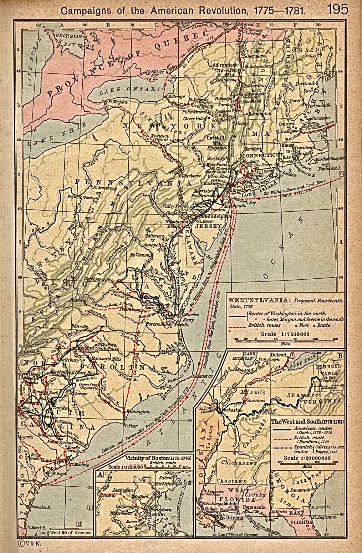 American Revolution Campaigns Map