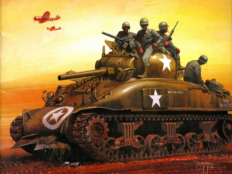 American Tank in Battle