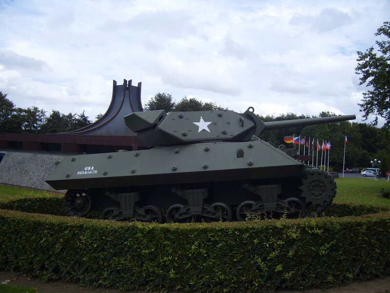 American tank memorial display
