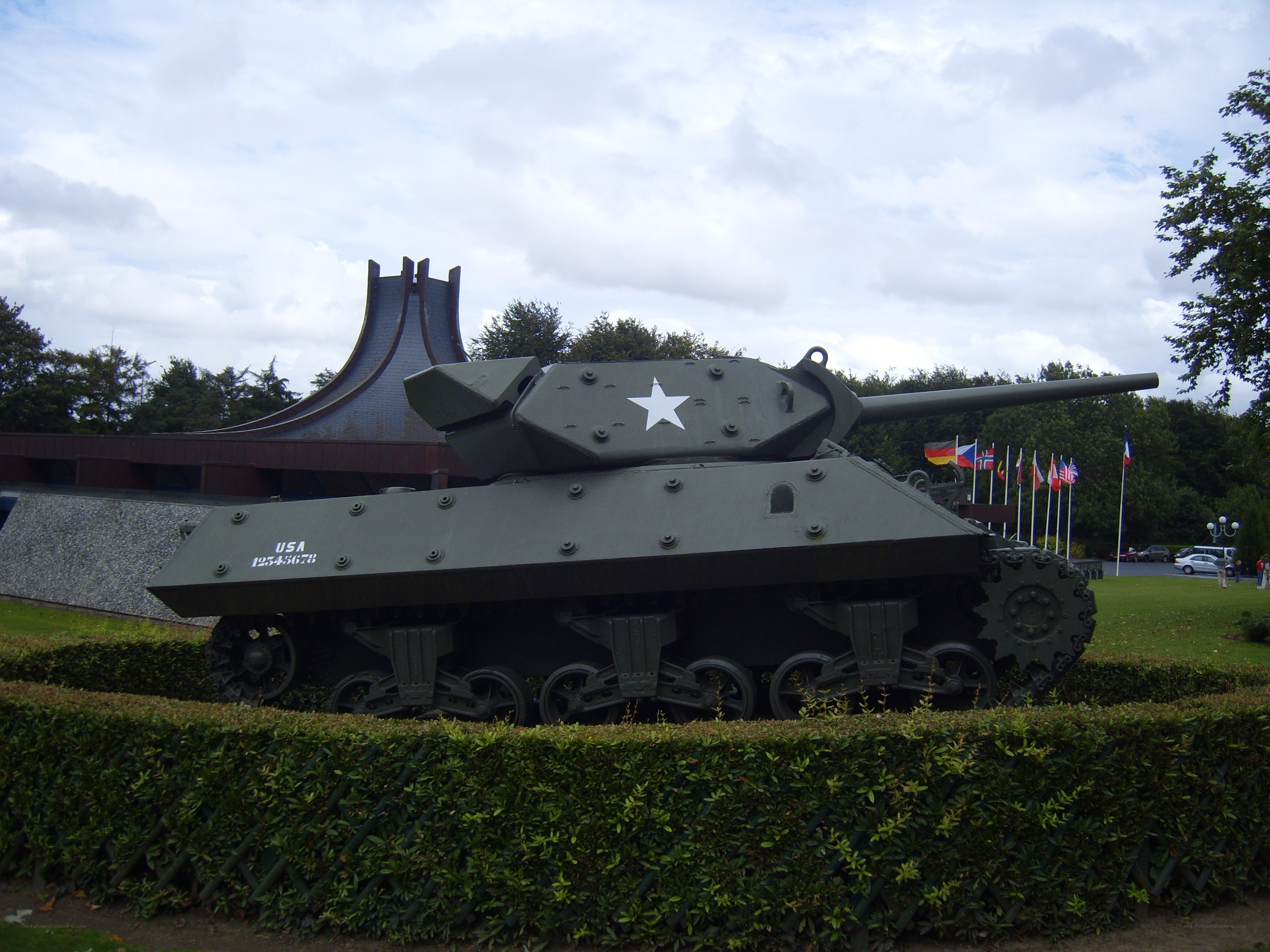 American tank memorial display