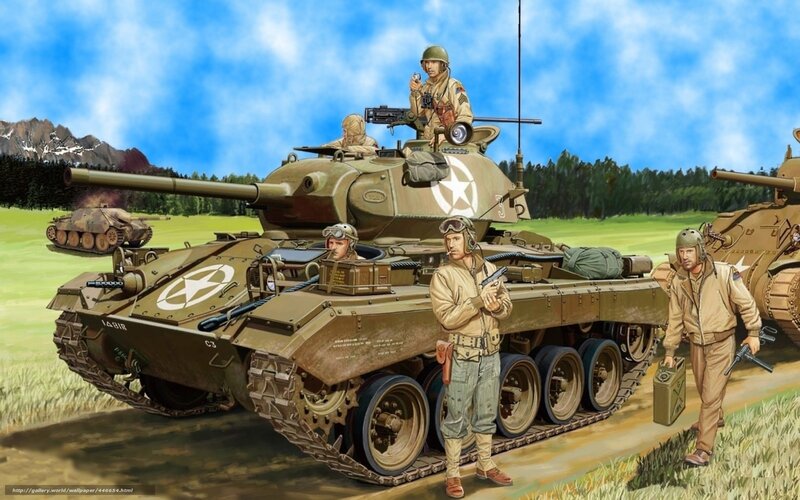 American tanks in combat
