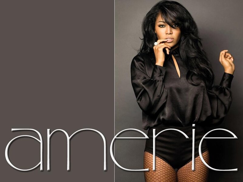 Amerie in a black outfit