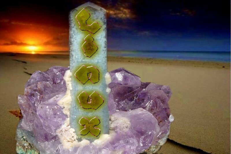 Amethyst Crystal with Quartz