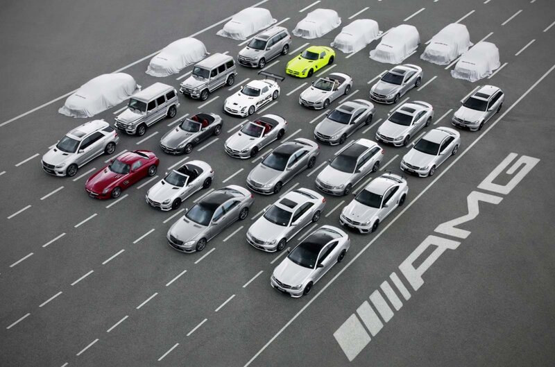AMG car lineup display