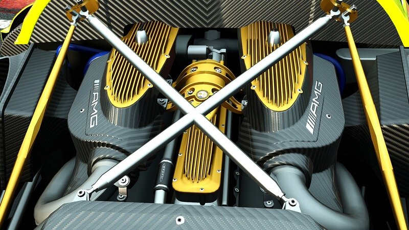 AMG engine interior view