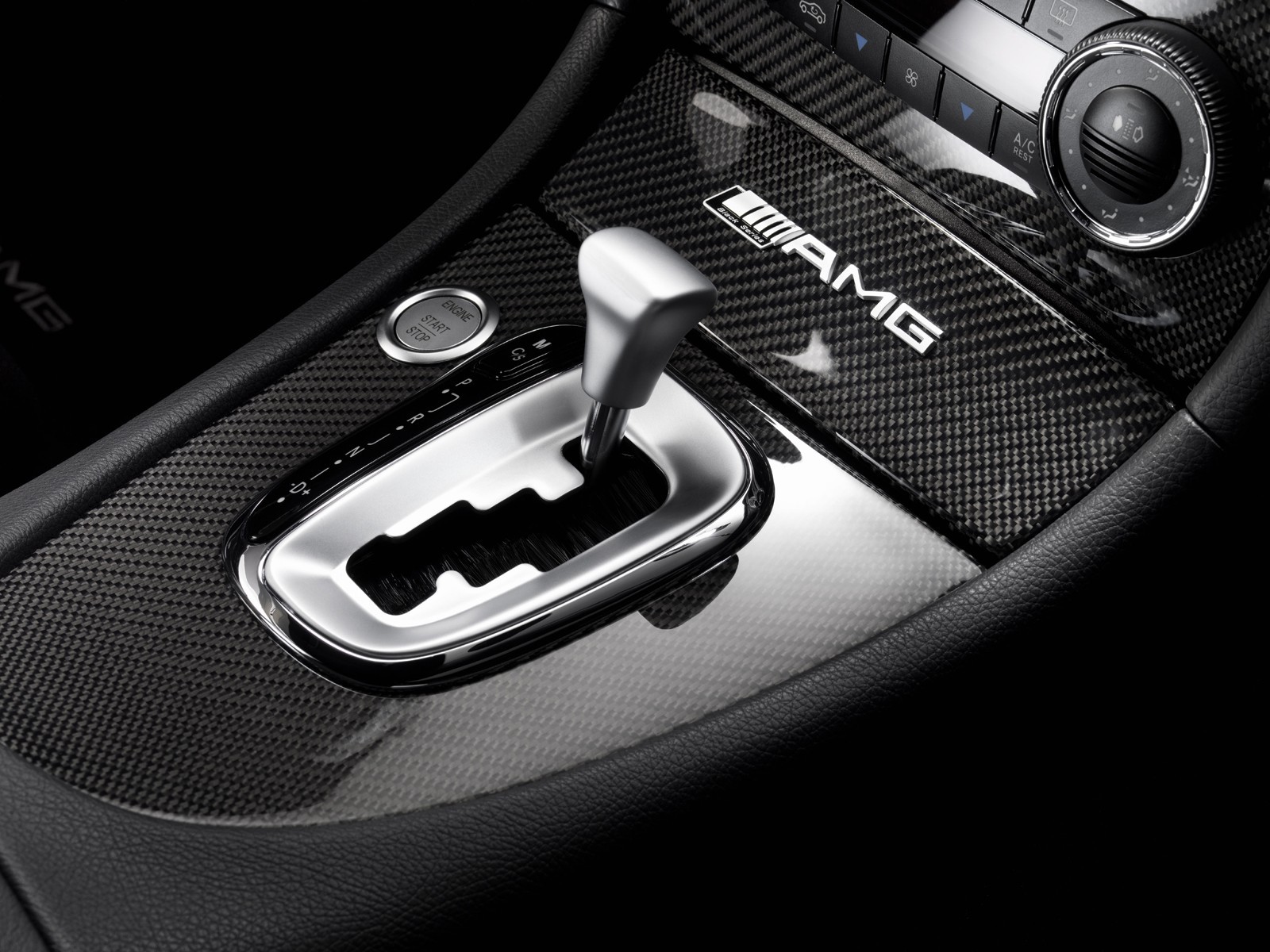 AMG gear shifter interior