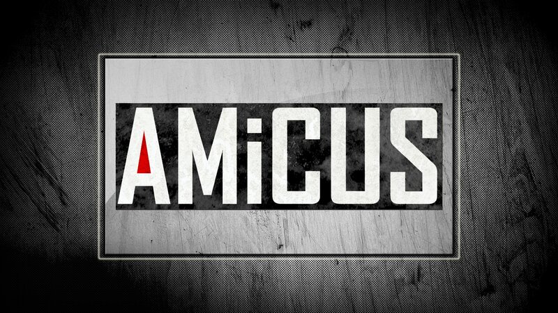 Amicus logo on textured background
