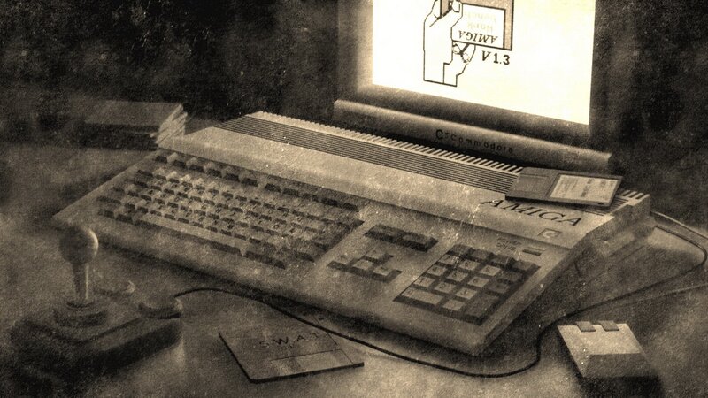 Amiga Computer Setup — Sepia