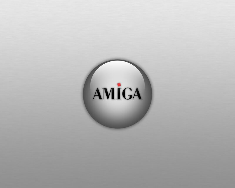 Amiga Logo on Metal