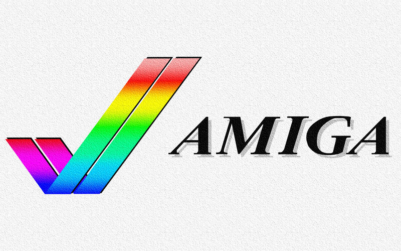 Amiga logo with rainbow design