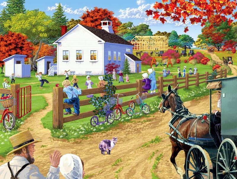 Amish Children at School