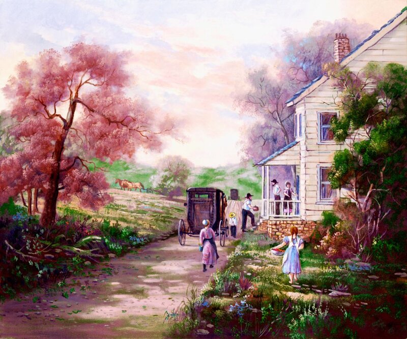 Amish Family at Home