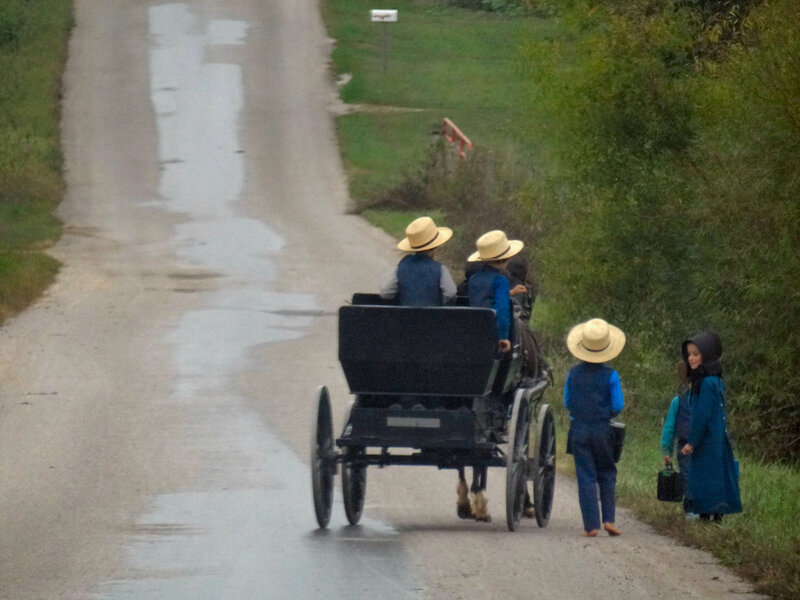Amish Family on Road