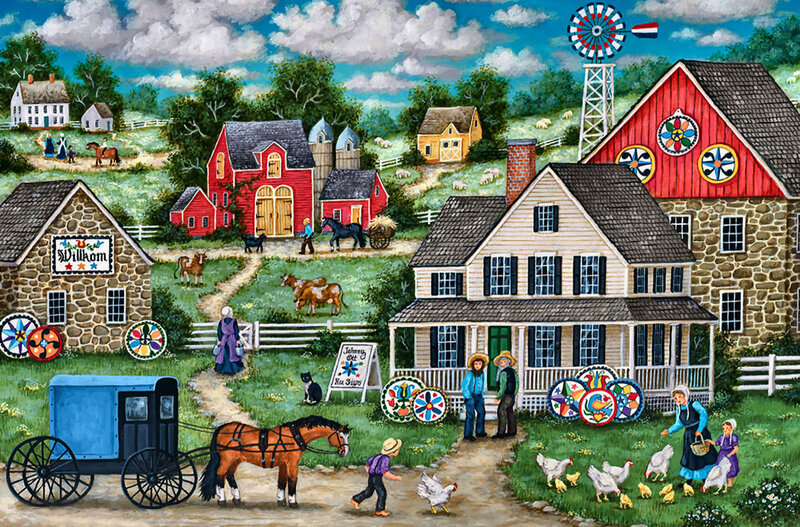 Amish Farm Scene