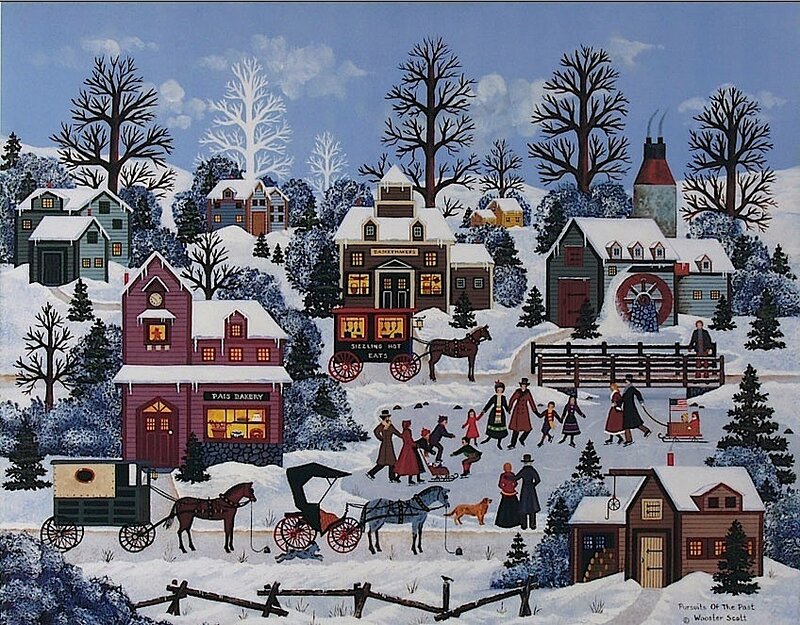 Amish Village in Winter