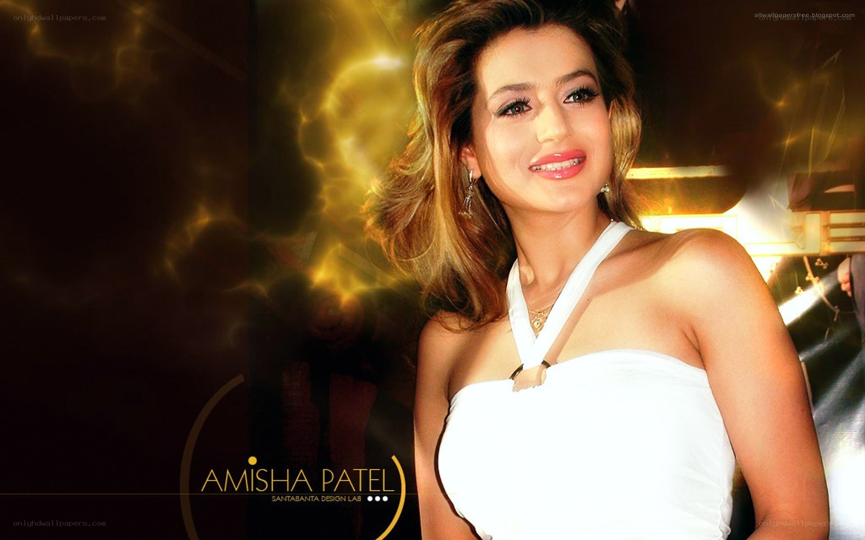 Amisha Patel in white dress