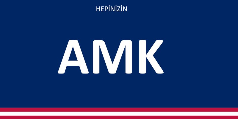 AMK Logo on Blue