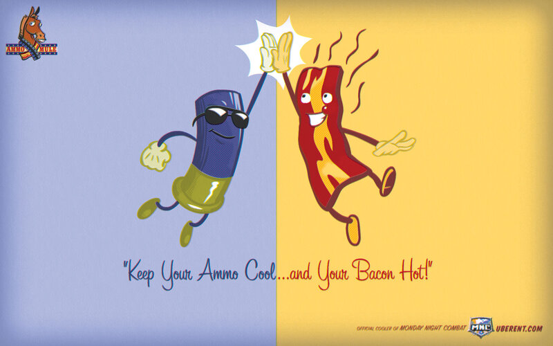 Ammo Mule ad with bacon