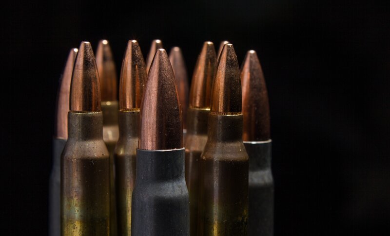 Ammunition Bullets — Black, Dramatic, Photograph, Metallic