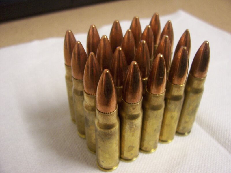 ammunition bullets on white surface