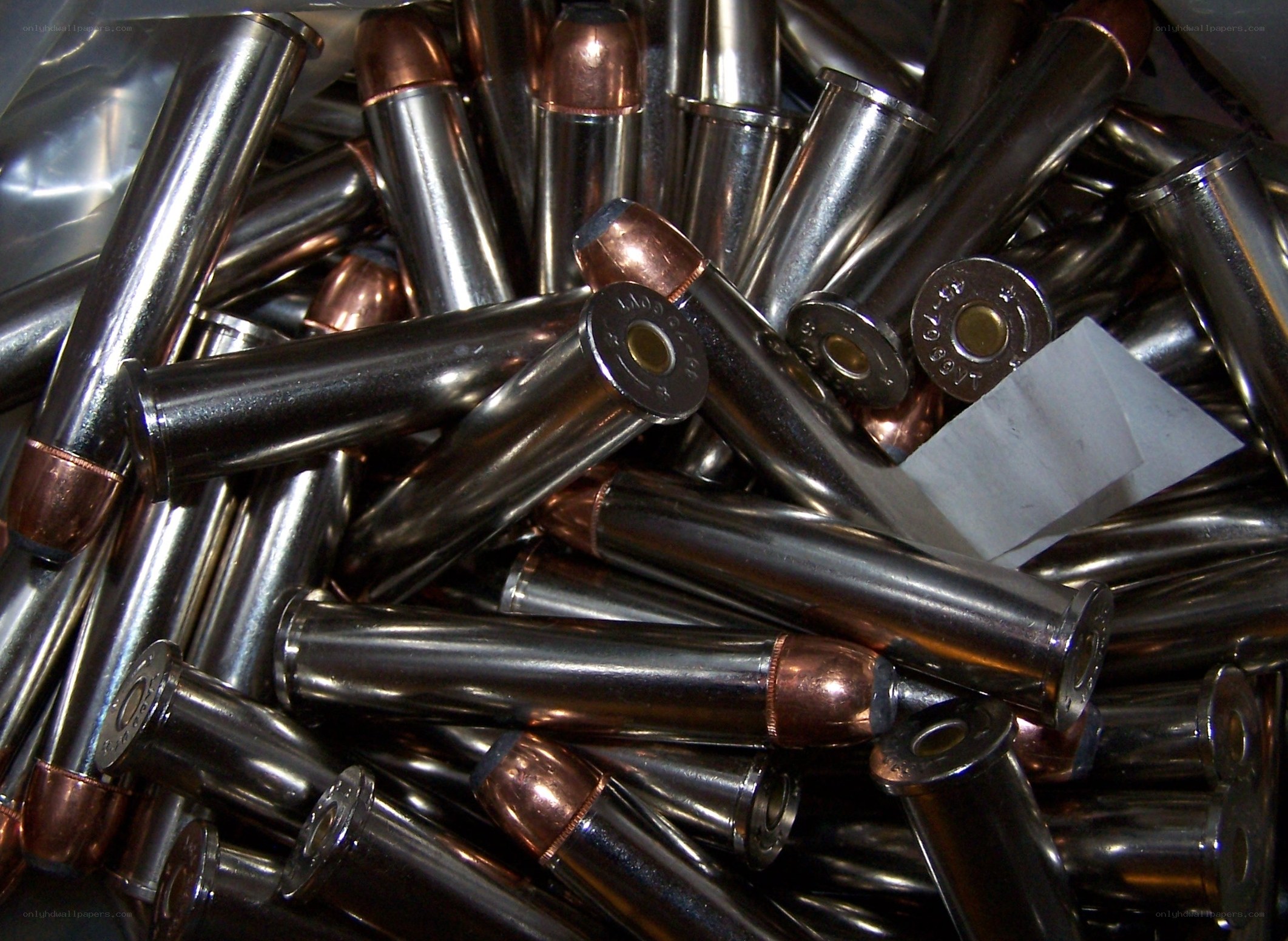 ammunition casings in a pile