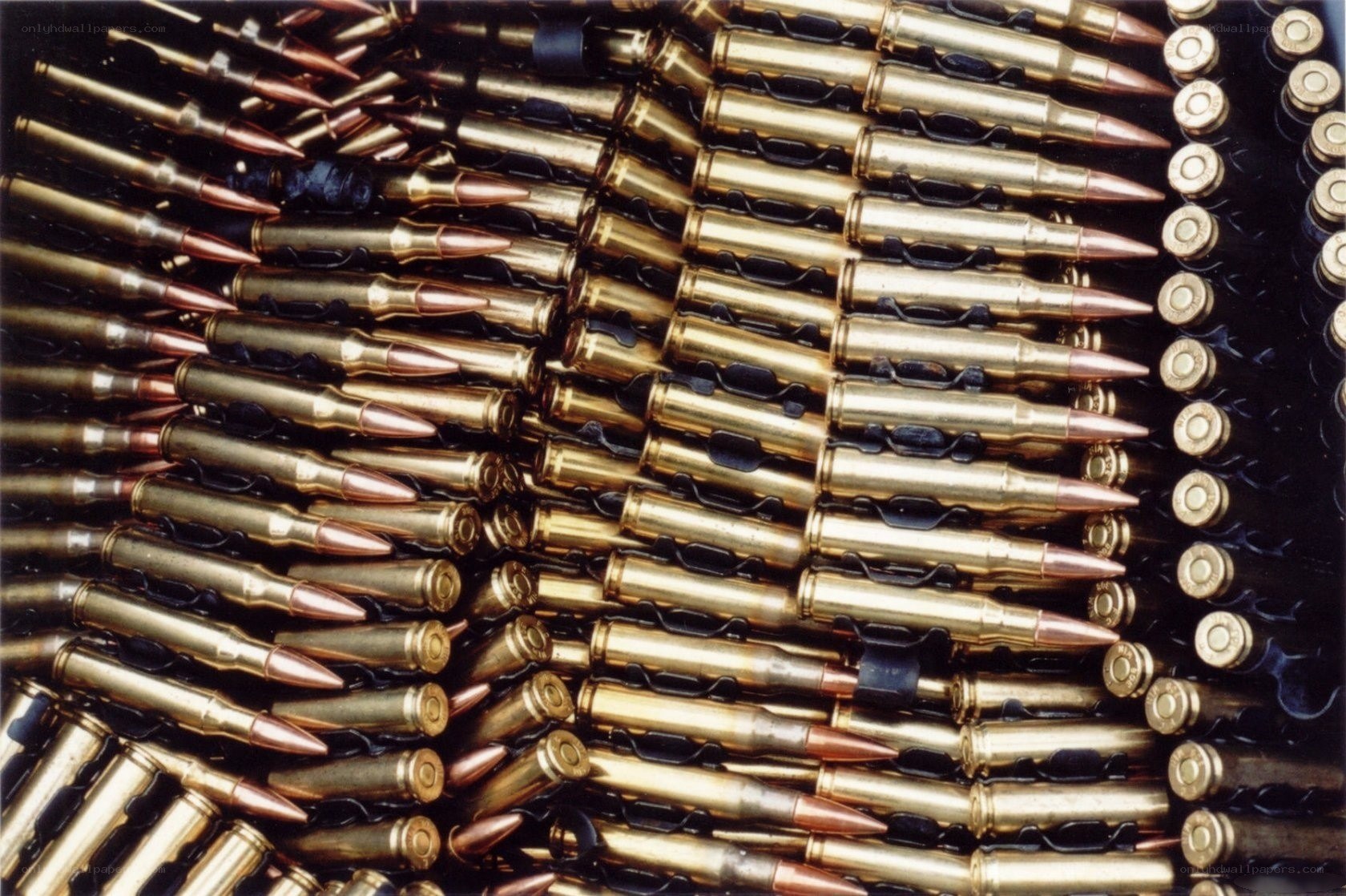 ammunition in a belt