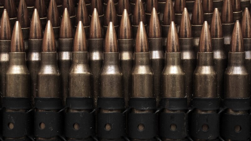 Ammunition in a Belt — Brown
