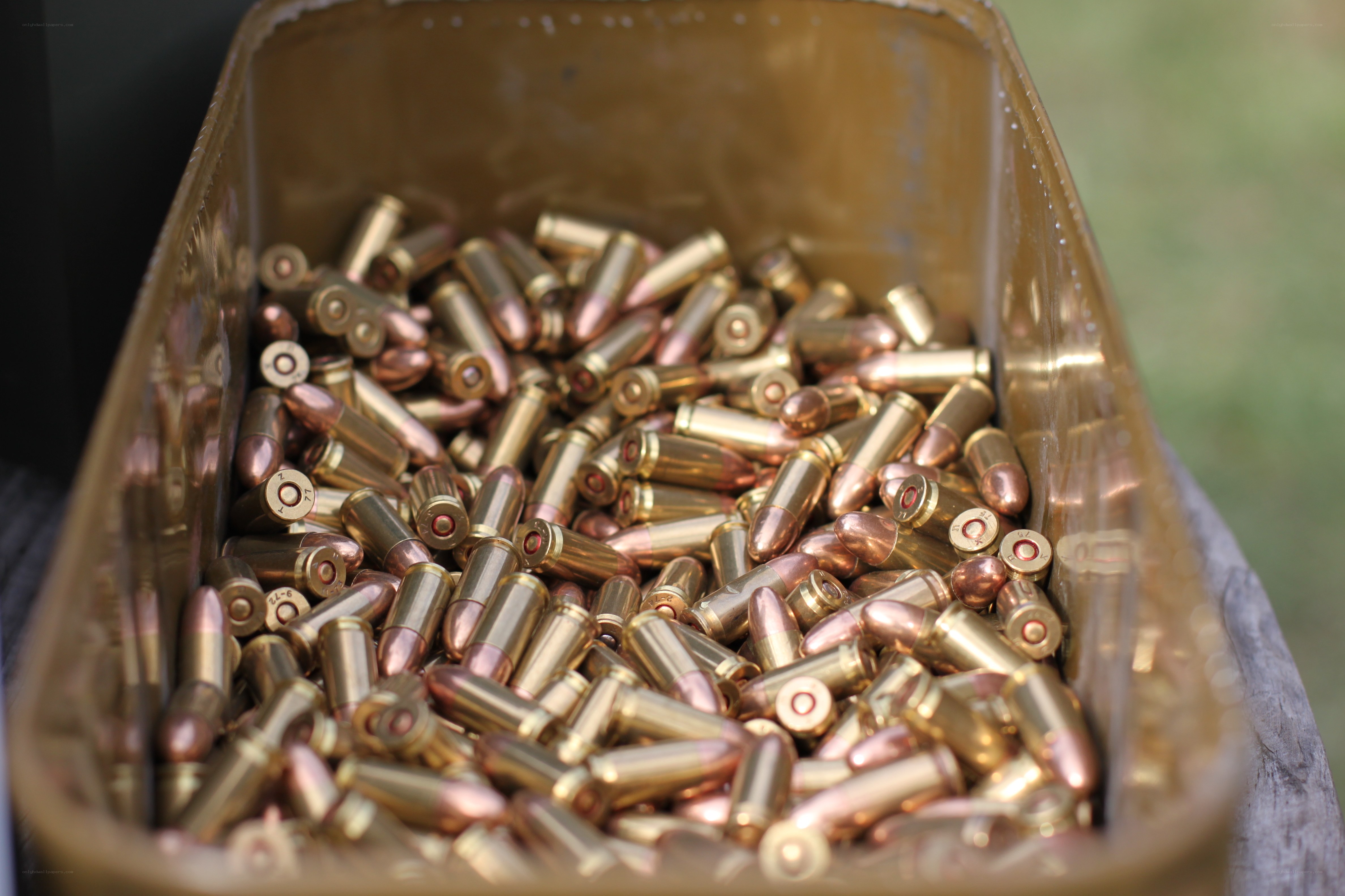 ammunition in a container