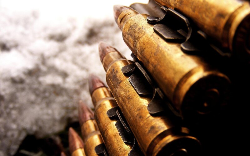 ammunition in snow