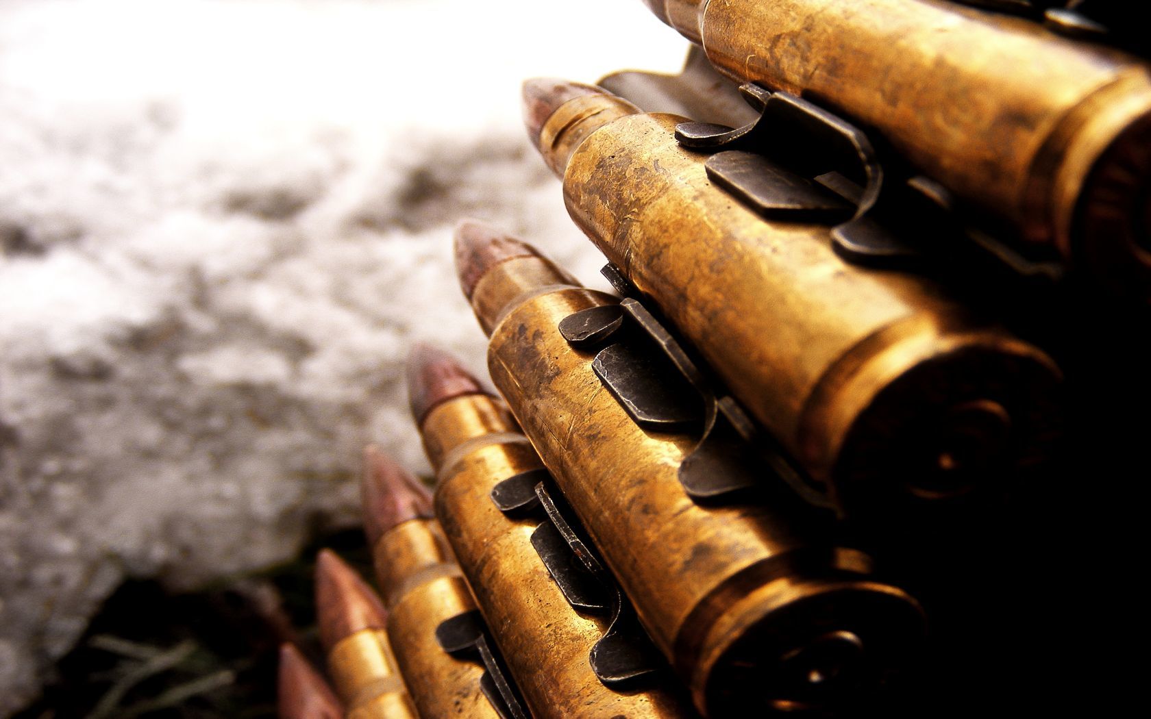 ammunition in snow
