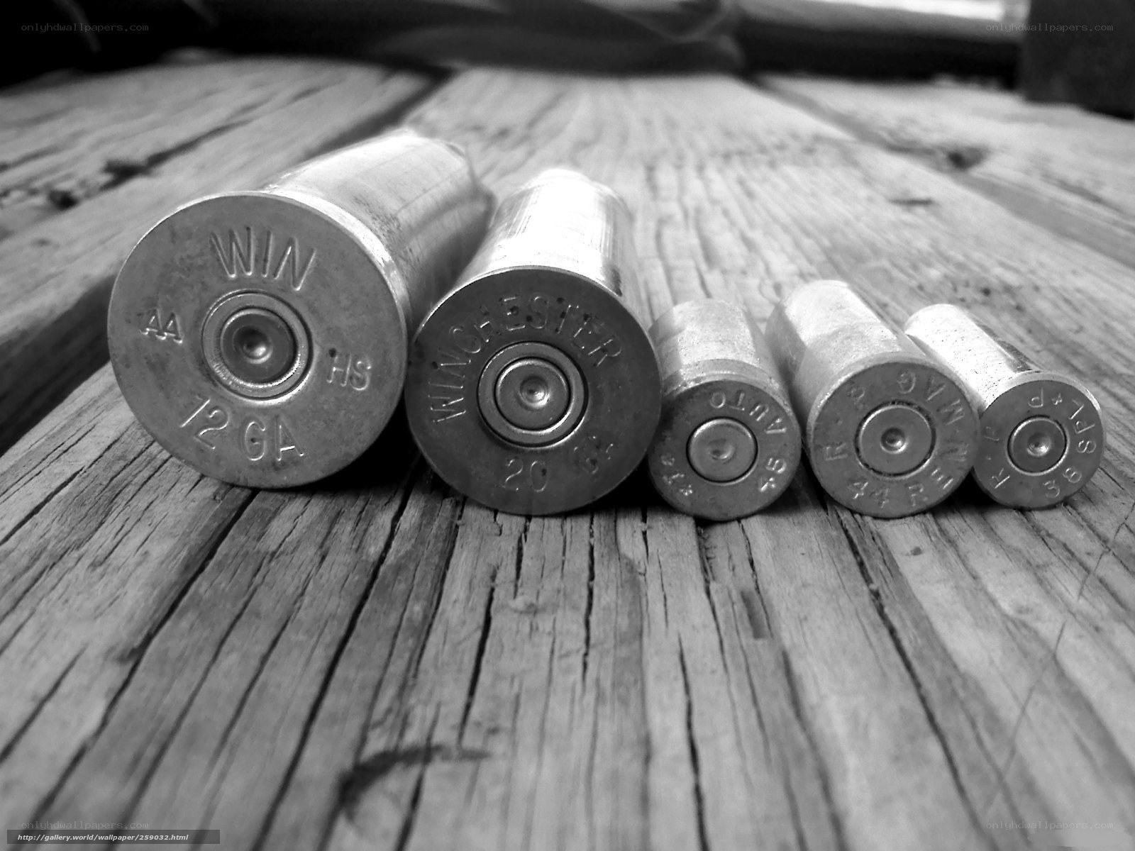 ammunition shells on wood