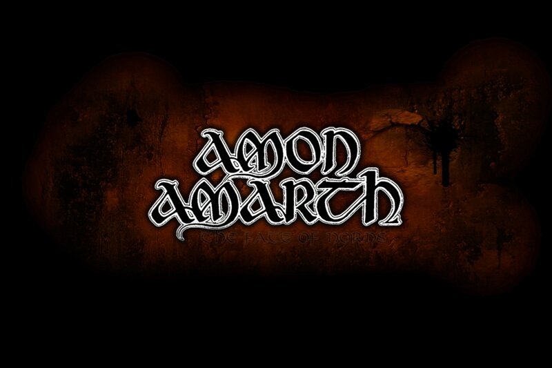 Amon Amarth logo on bone