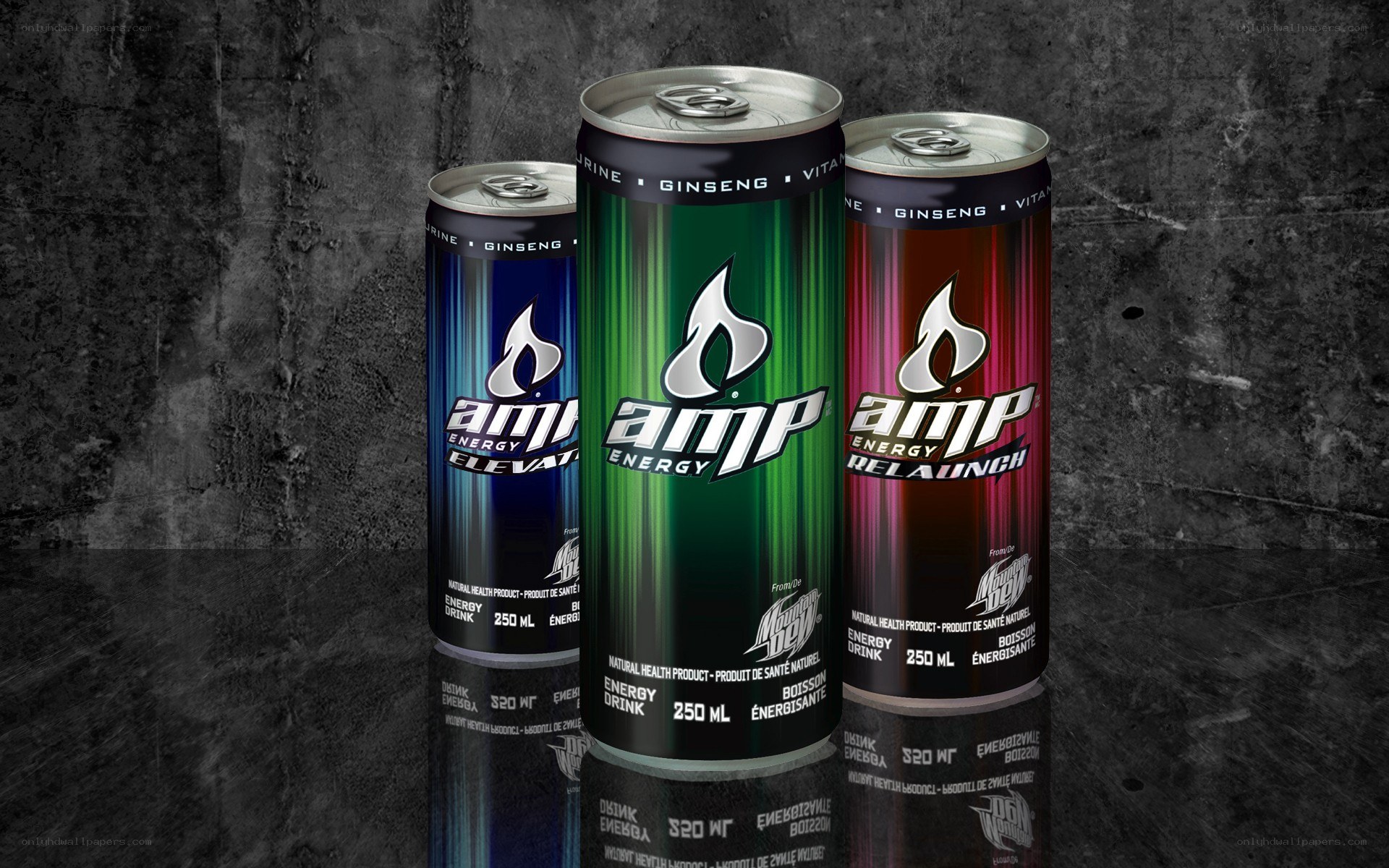 AMP Energy Drink Cans