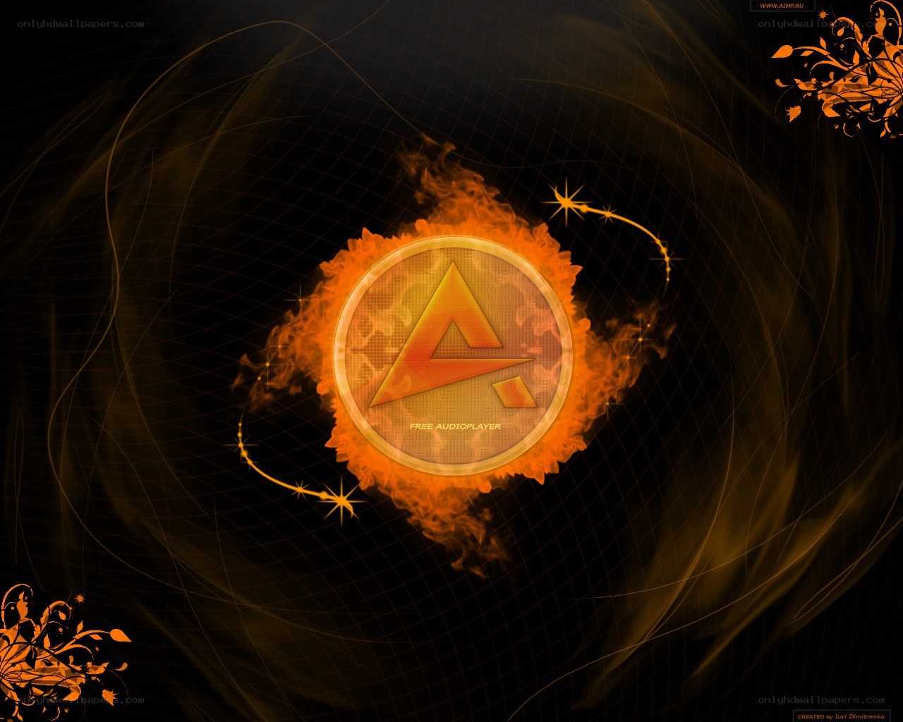 Ampache logo with fire effect