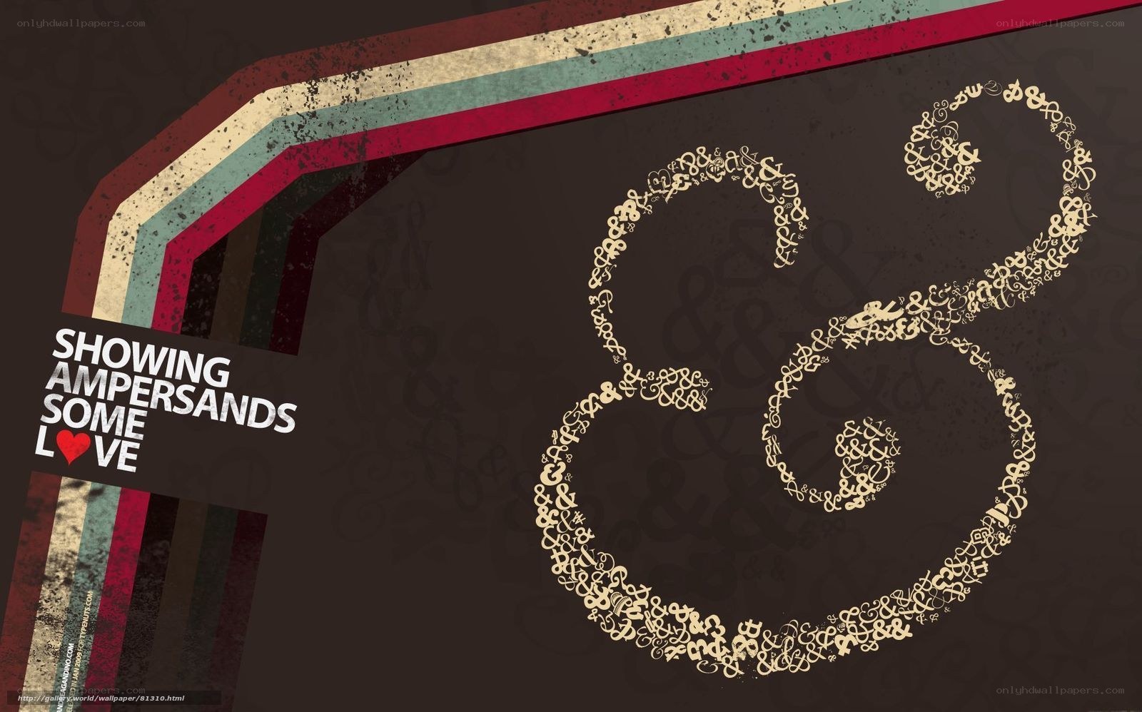 ampersand art with text