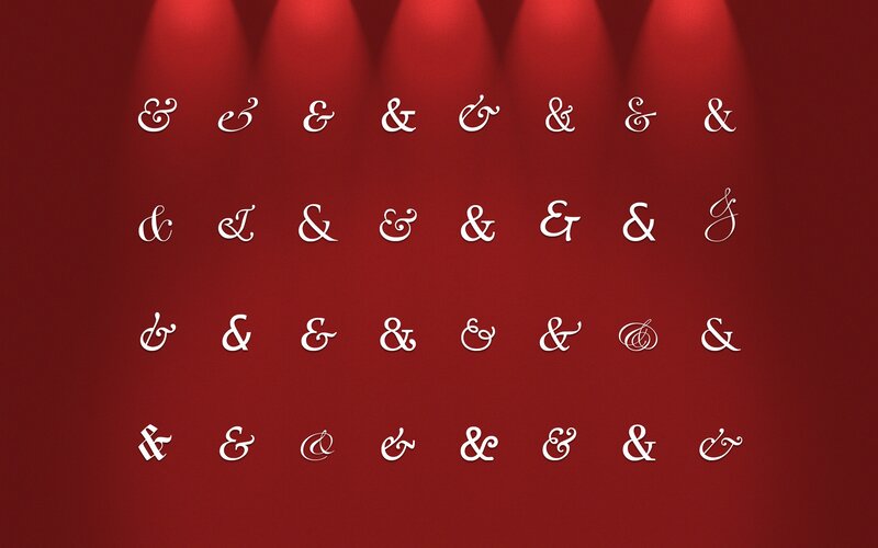 ampersand font variations