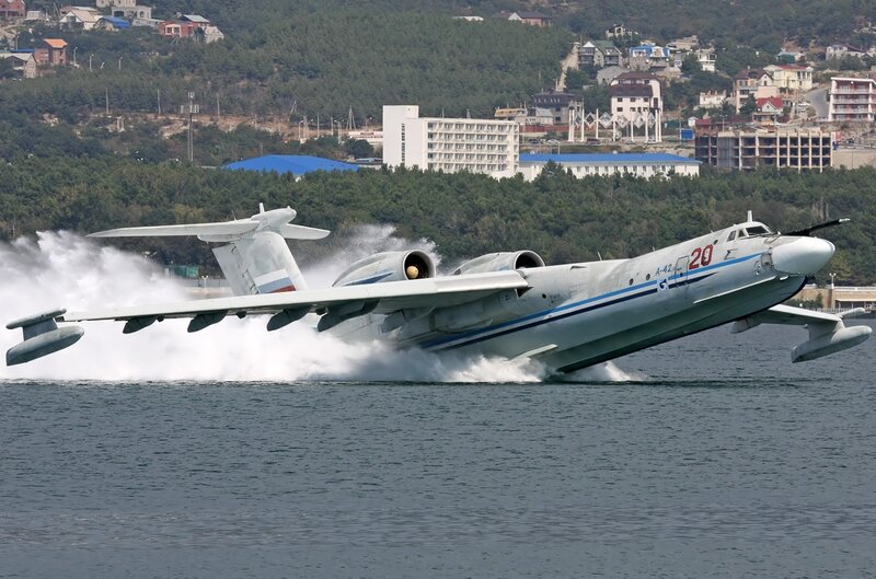 Amphibious Aircraft Taking Off
