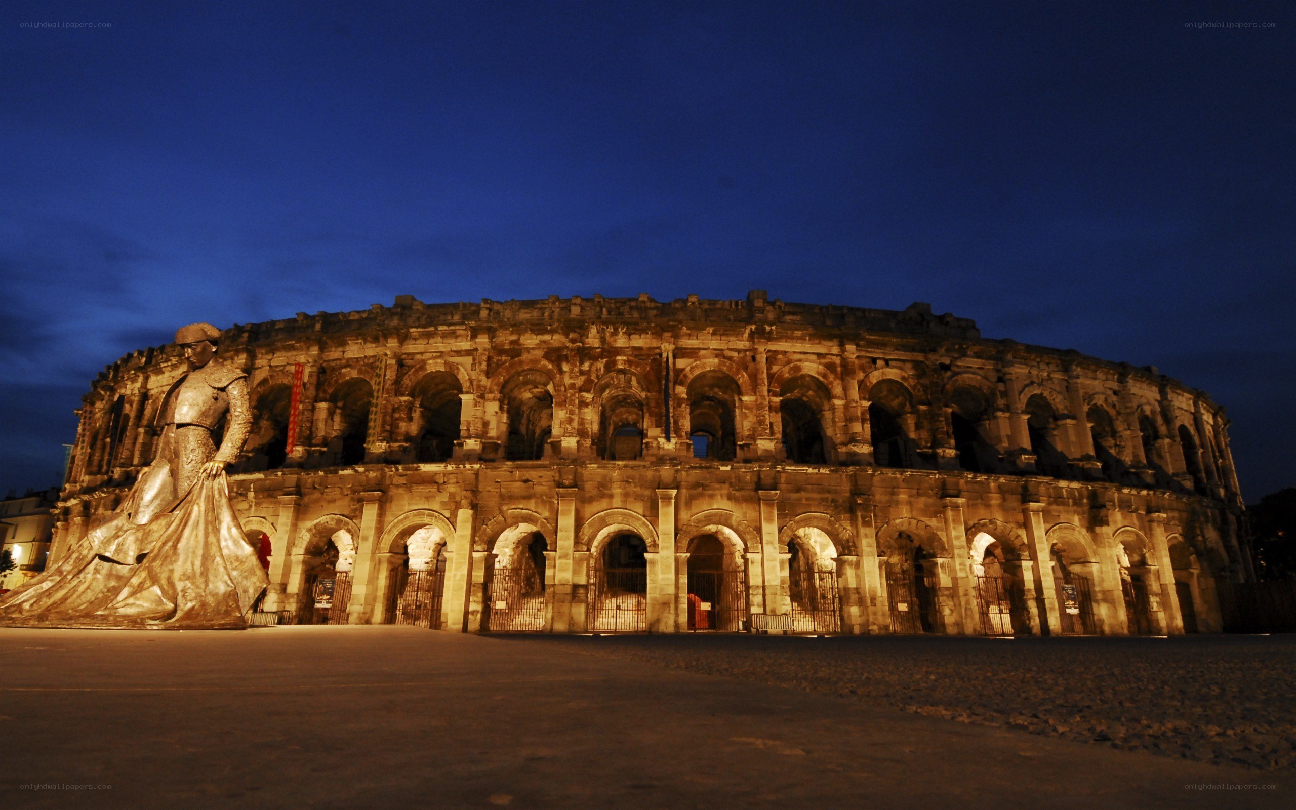 Amphitheater at night