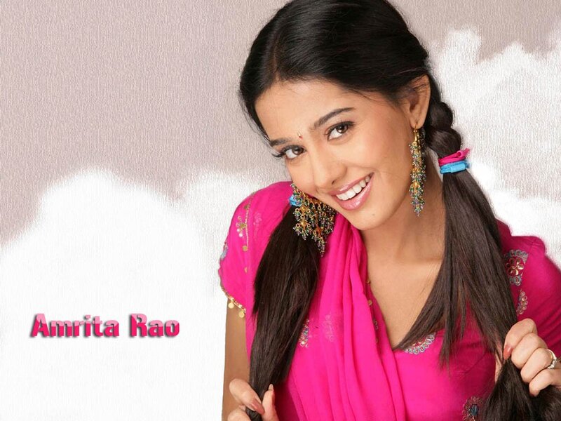 Amrita Rao in pink outfit