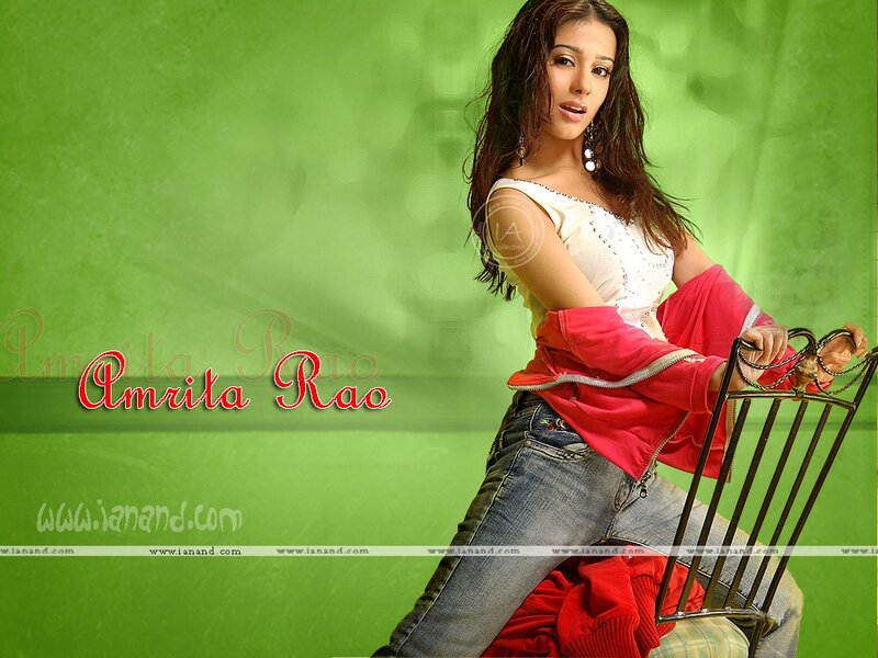 Amrita Rao in red jacket