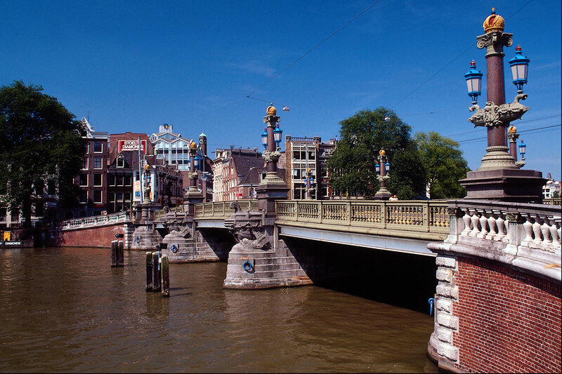 Amsterdam bridge on a sunny day