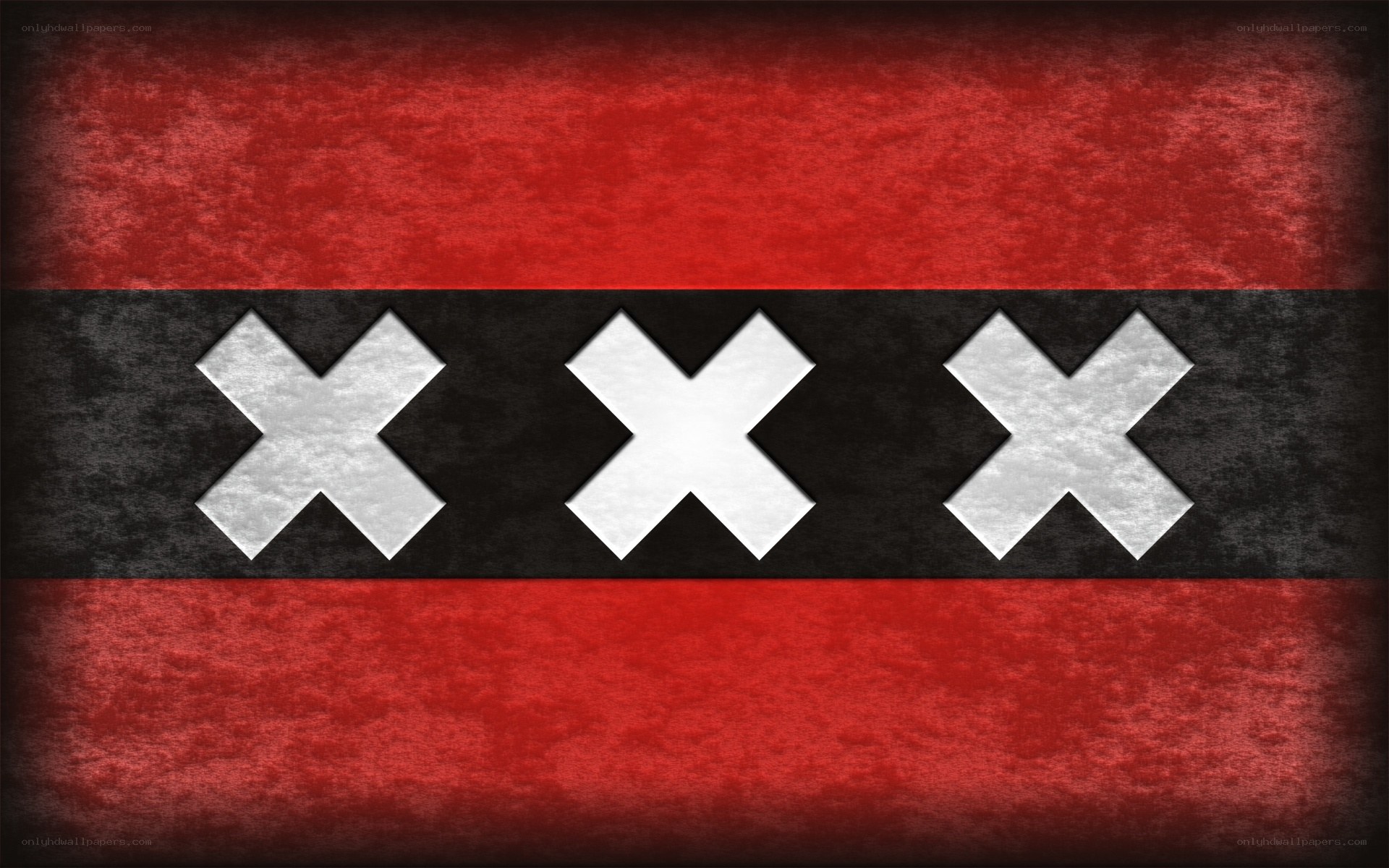 Amsterdam flag with distressed texture