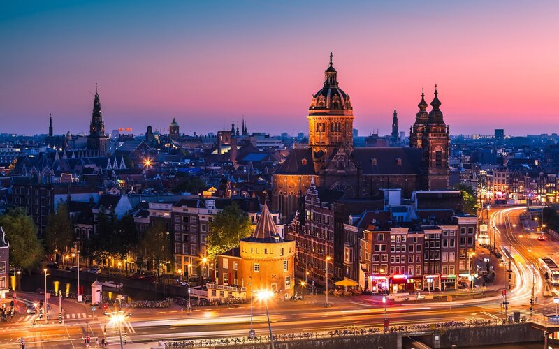 Amsterdam Skyline at Dusk
