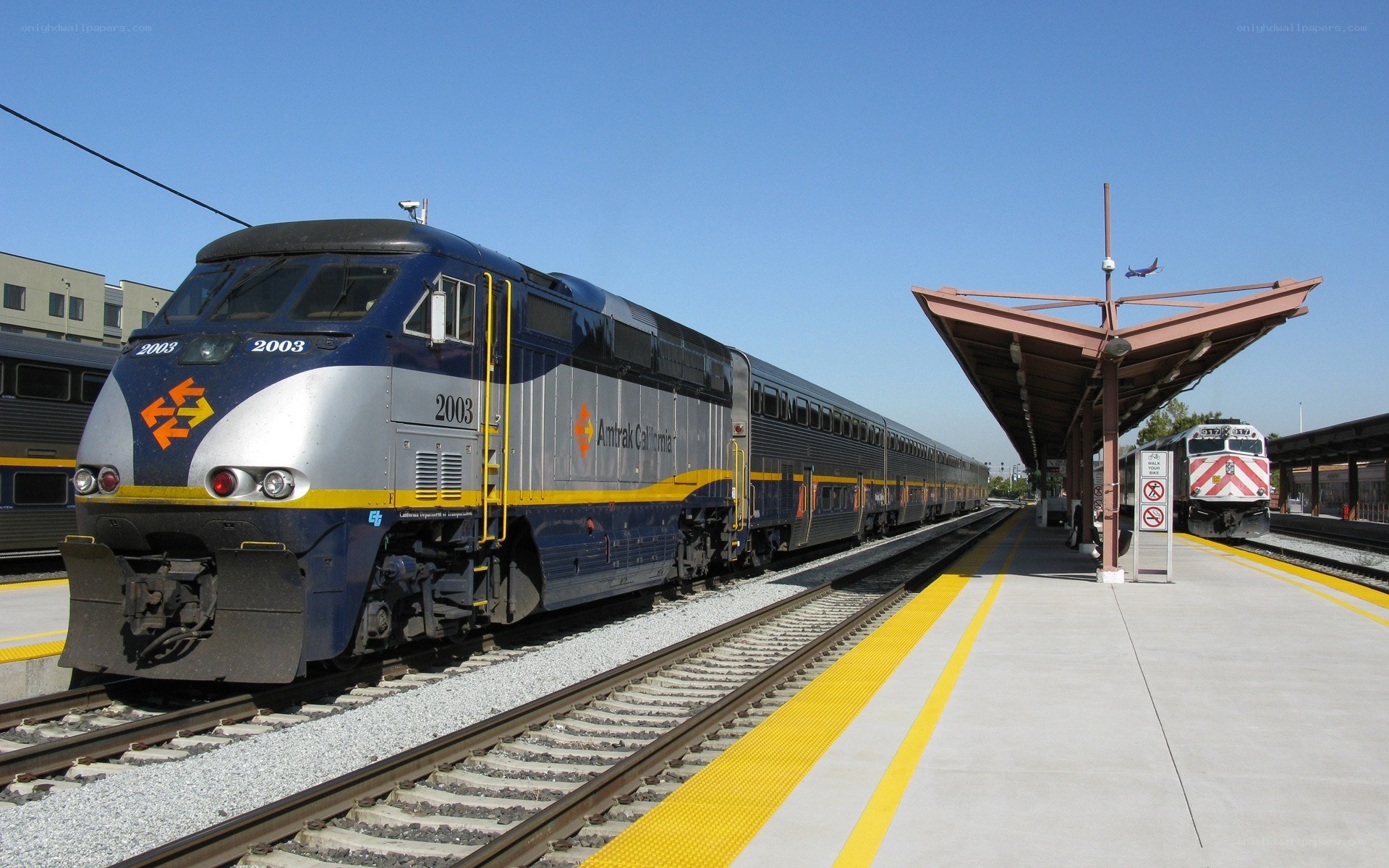Amtrak California train at station
