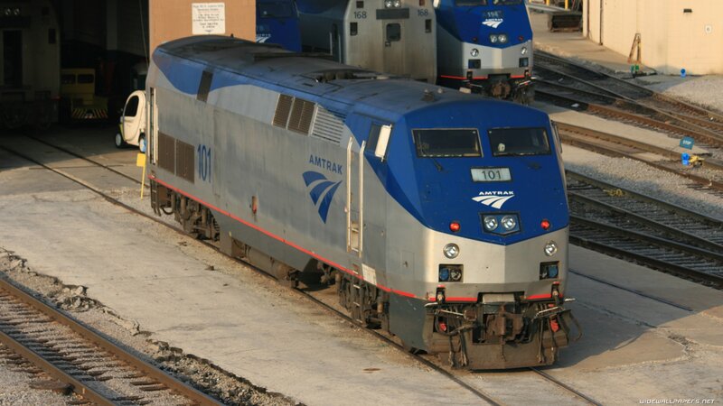Amtrak Locomotive — Blue