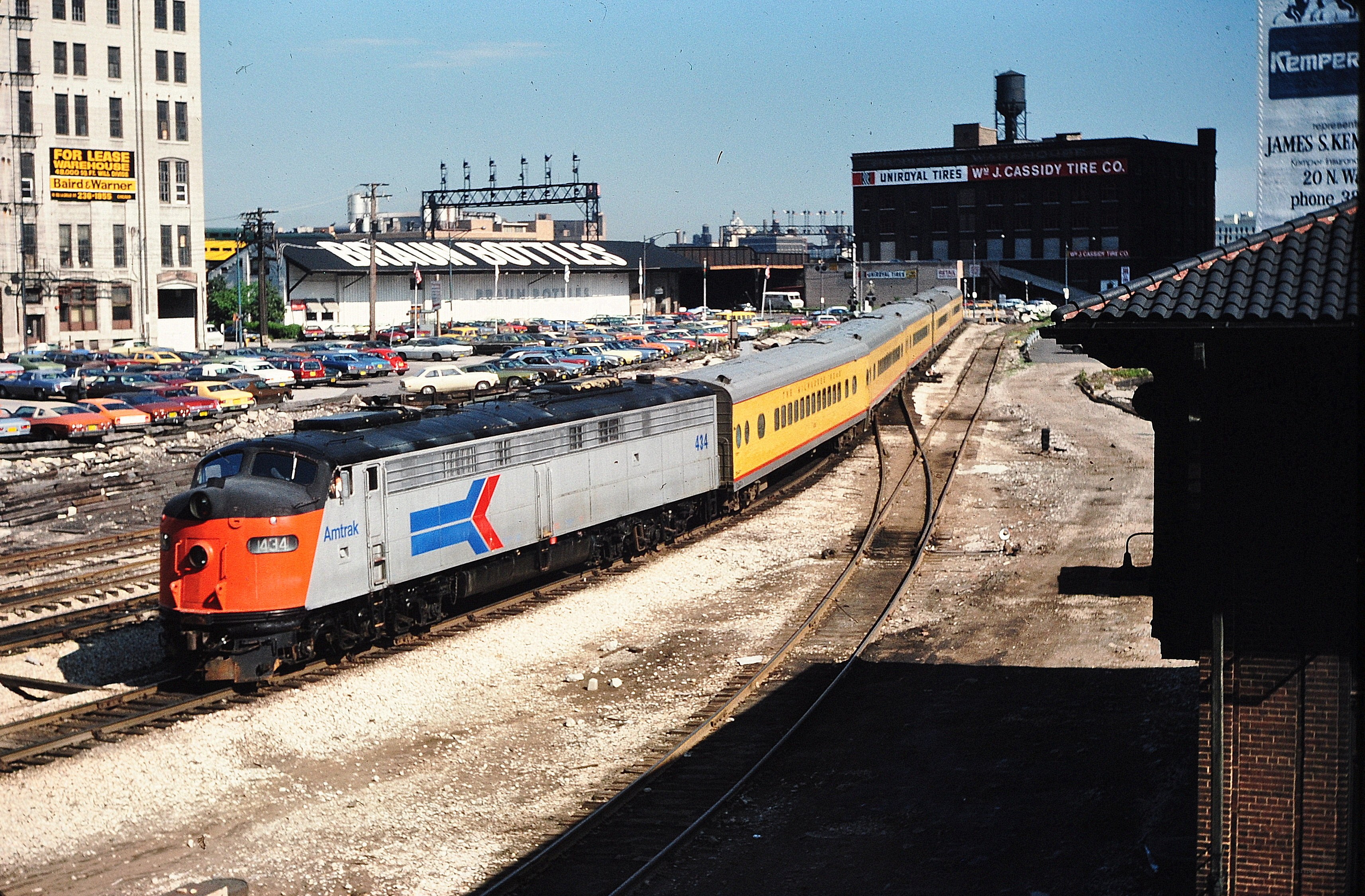 Amtrak train at station